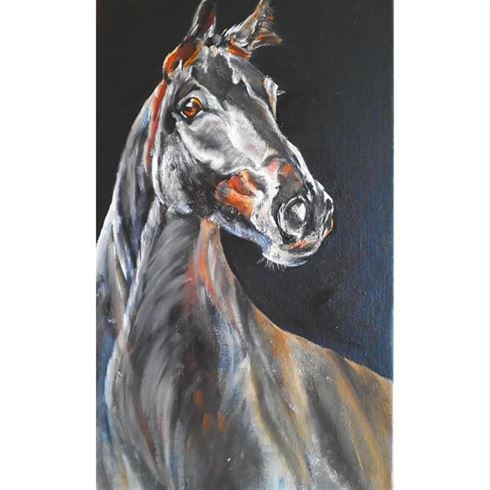L'étalon - Toile acrylique 60x30 par Marie-Ange Amatulli