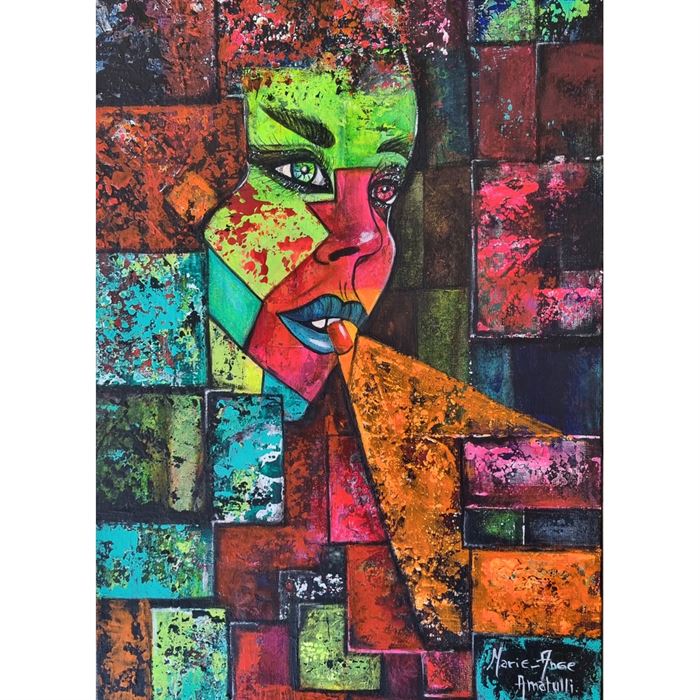 Rêveuse - Toile acrylique 38x61 par Marie-Ange Amatulli