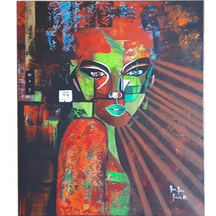Pensive - Toile acrylique 41x33 par Marie-Ange Amatulli